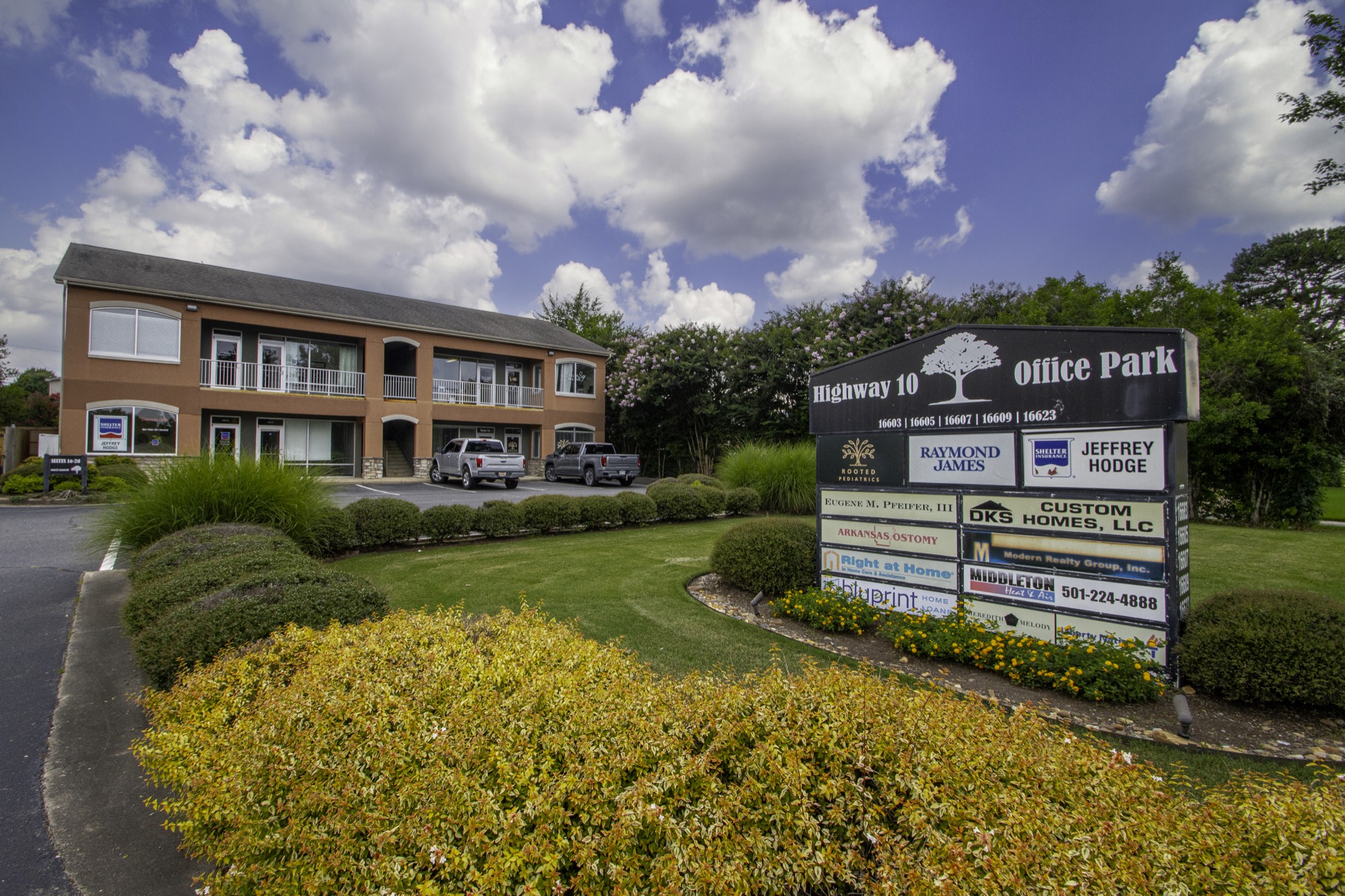 Highway 10 Office Park monument signage on Cantrell Road